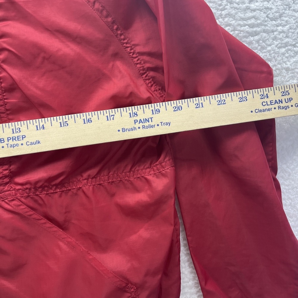 Gap Windbreaker Womens Small Red Long Sleeve Zip Up Hooded Packable Chore Grunge - Picture 8 of 16